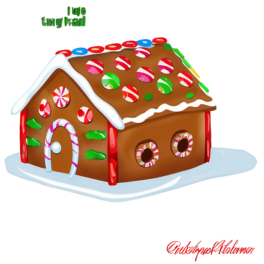 Noel Gingerbread House Png 06292024