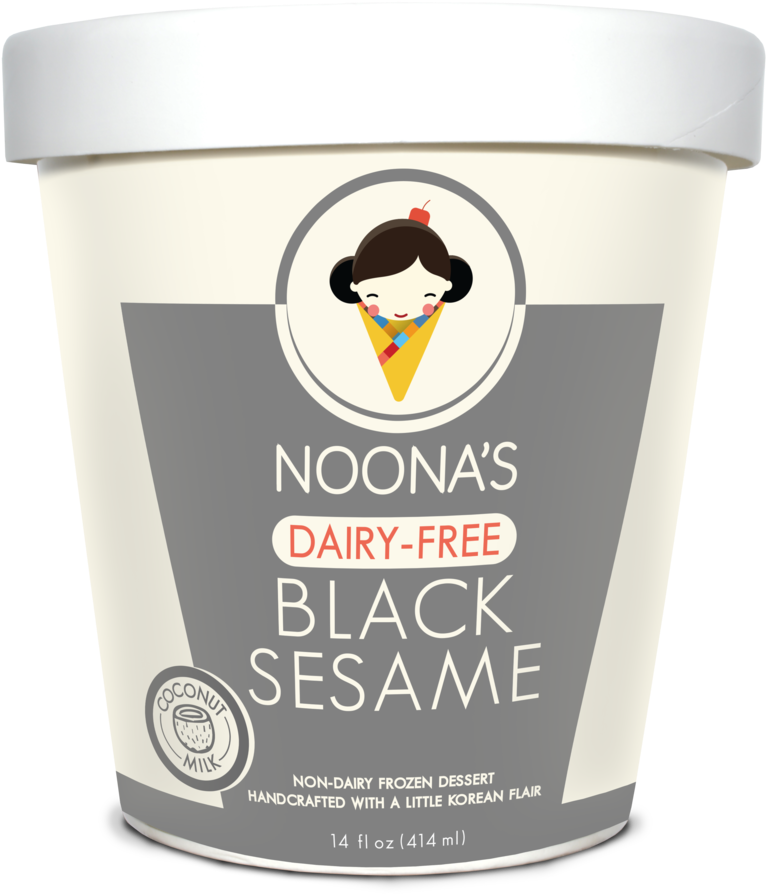 Noonas Dairy Free Black Sesame Ice Cream