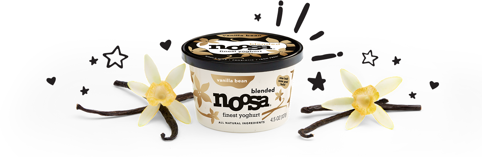 Noosa Vanilla Bean Yogurt Product Display