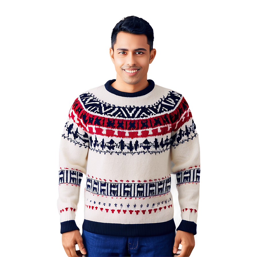 Nordic Sweater Pattern Png Flj