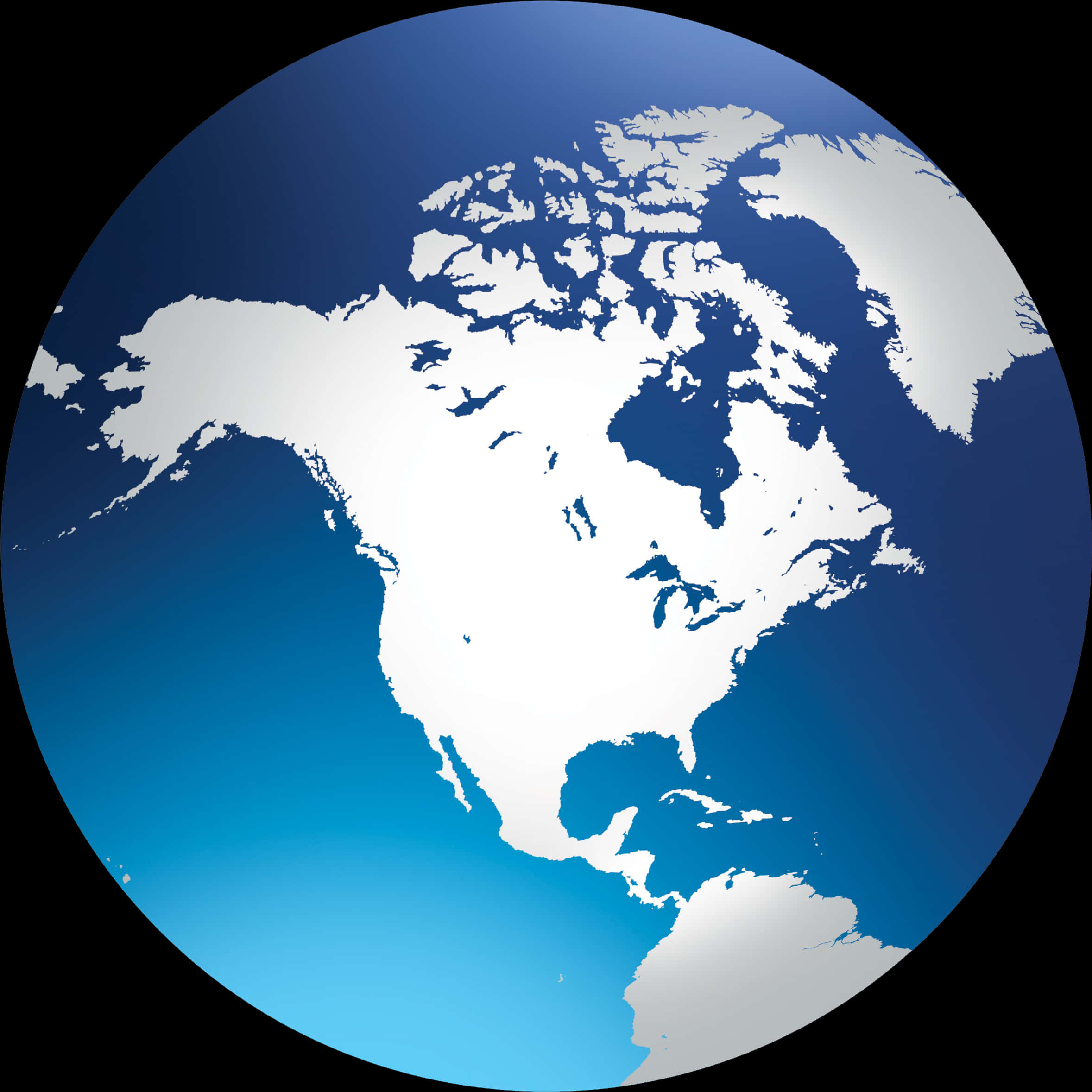 North American Globe View