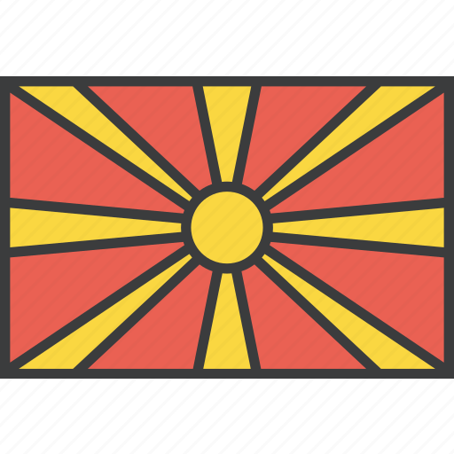 North Macedonia Flag Graphic