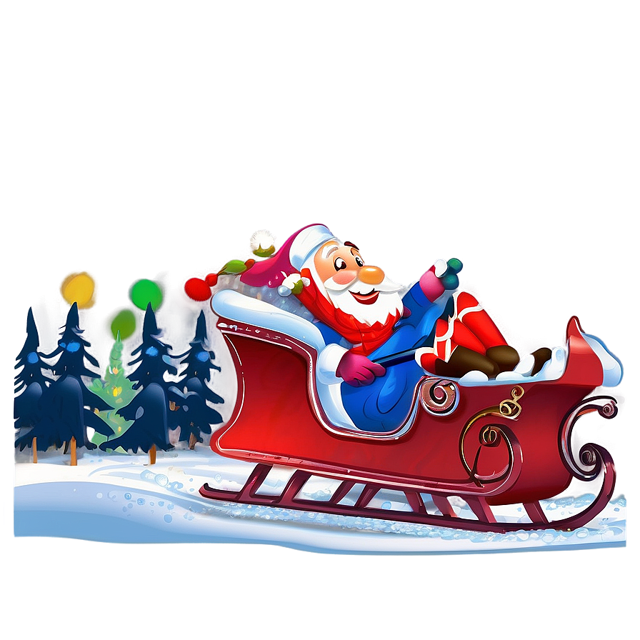 North Pole Sleigh Ride Journey Png Bro49