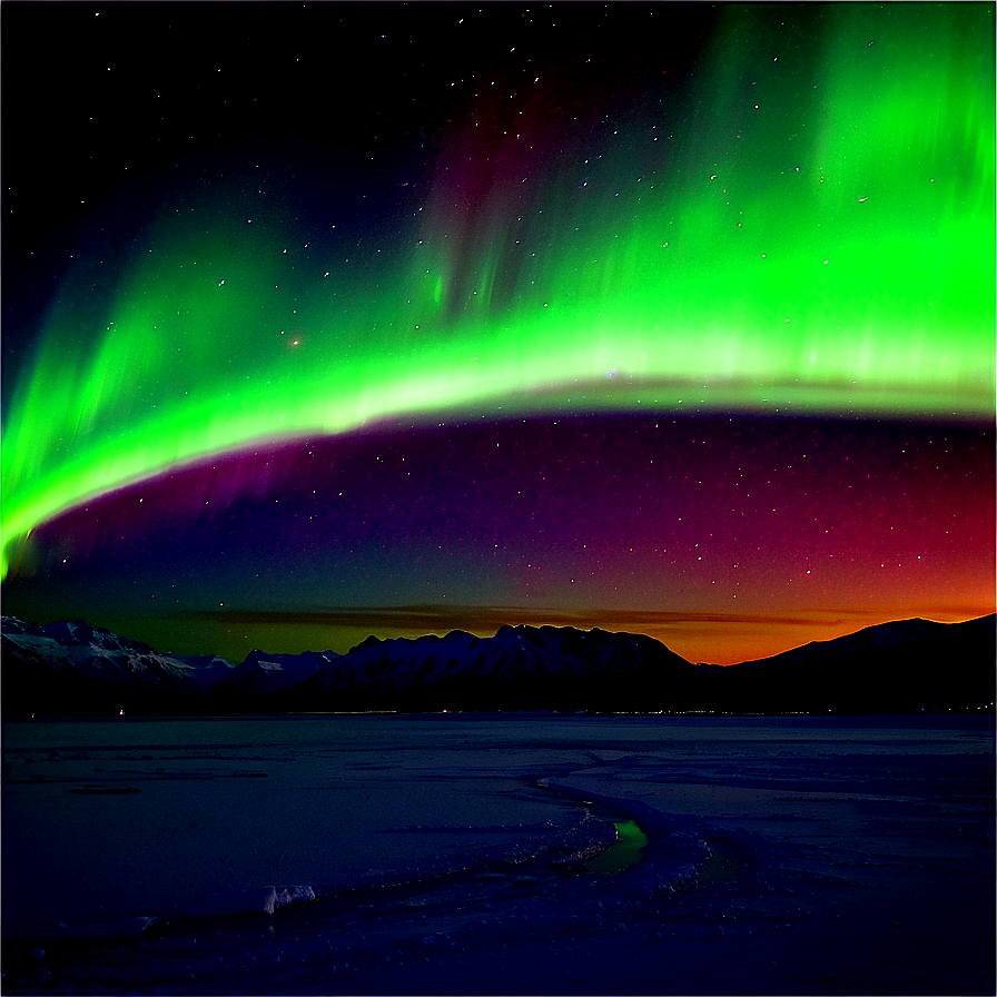 Northern Lights Over North Pole Png Ceg