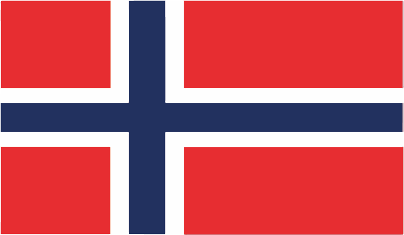 Norwegian Flag Red Blue Cross