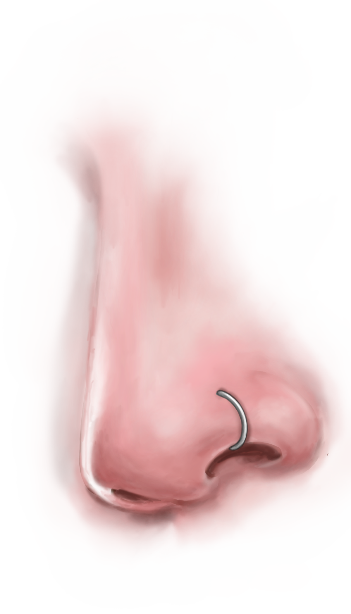 Nosewith Hoop Piercing