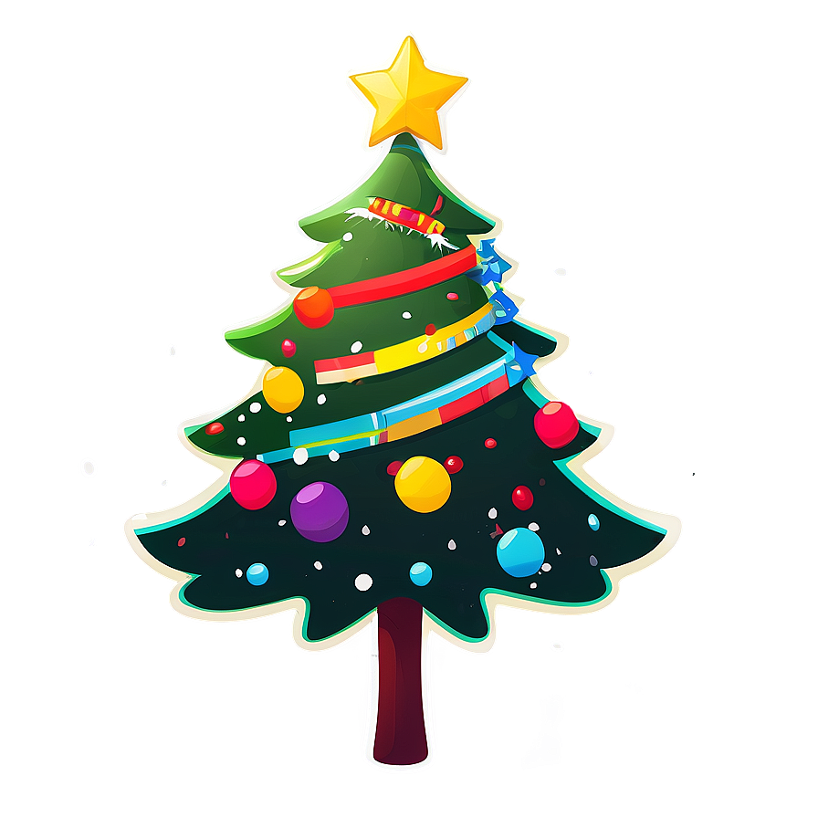 Nostalgic Cute Christmas Tree Png 06252024