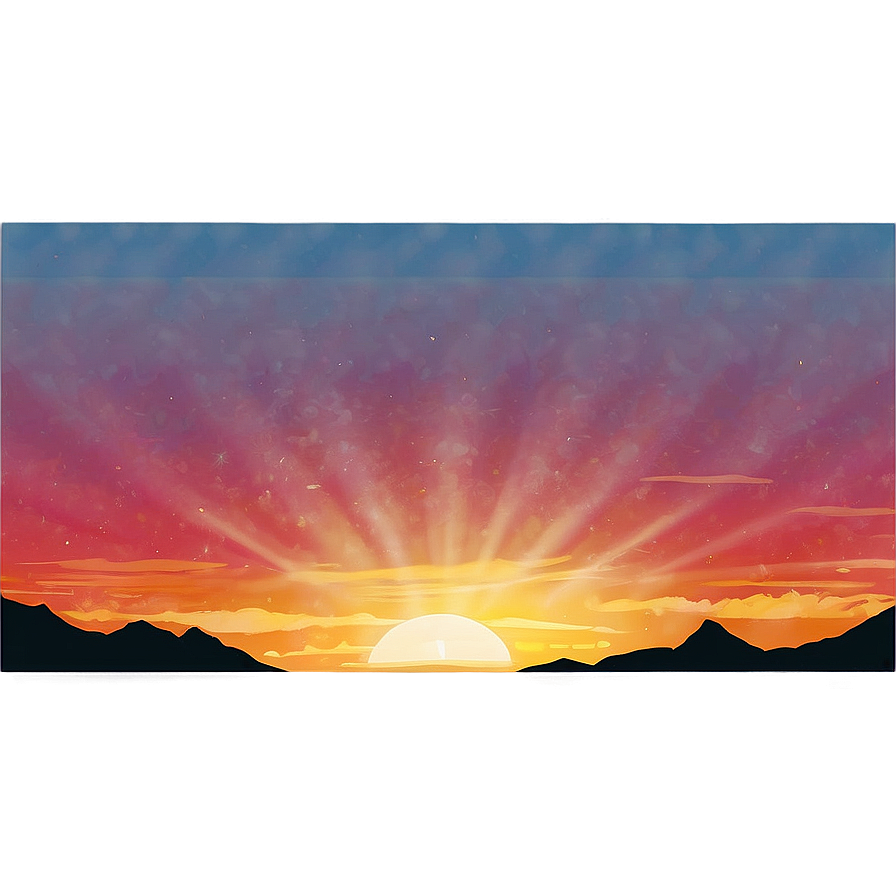 Nostalgic Sunset Horizon Png 06252024