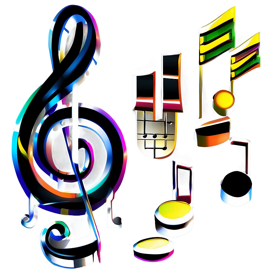 Notas Musicales Stylized Png 06122024