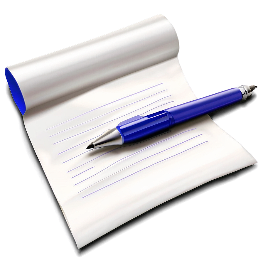 Note Paper With Pen Png 86