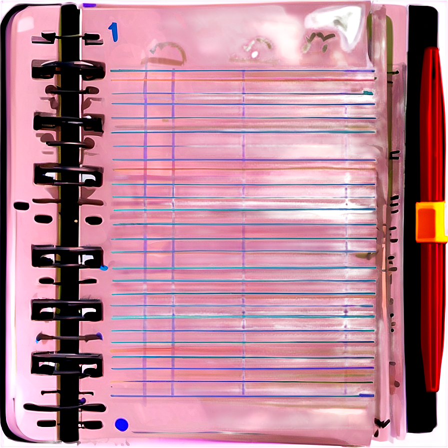 Notebook Paper Page Png Uob14