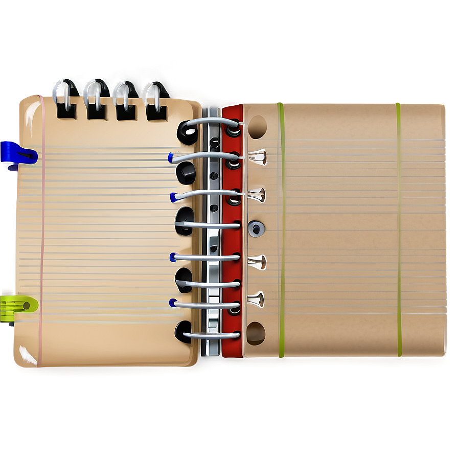 Notebook Paper With Binder Png 05252024