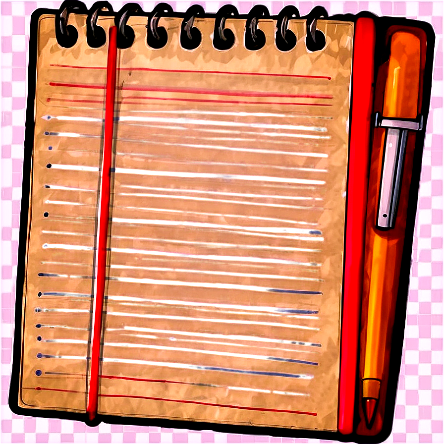 Notebook Paper With Border Png 05252024
