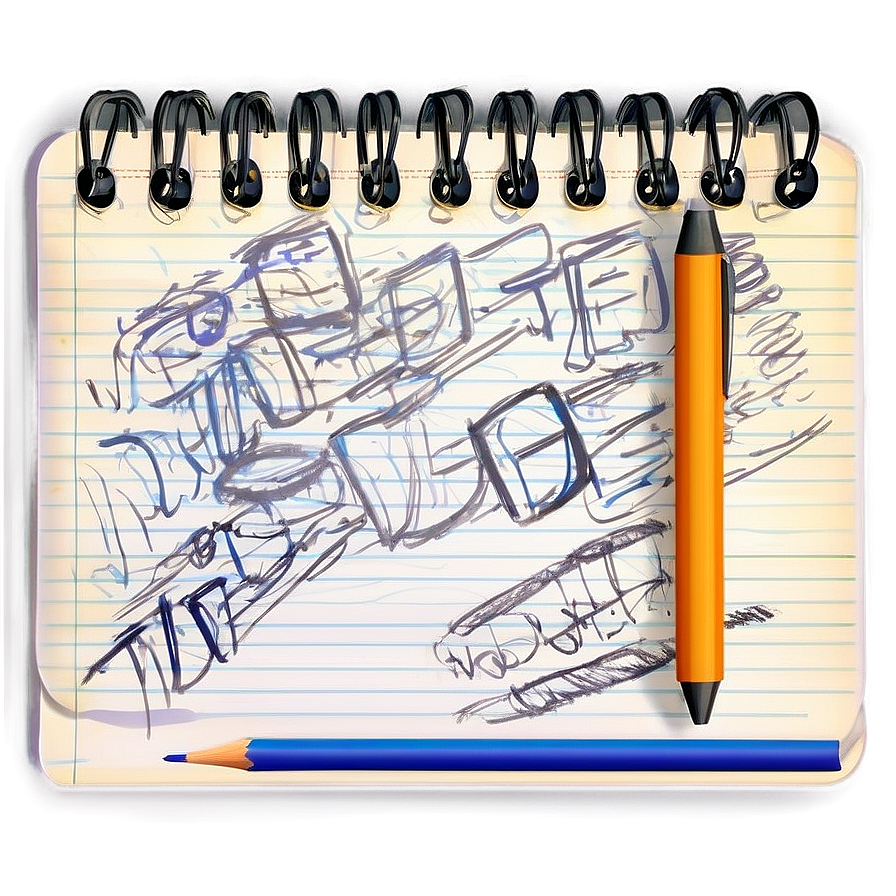 Notebook Paper With Doodles Png 81