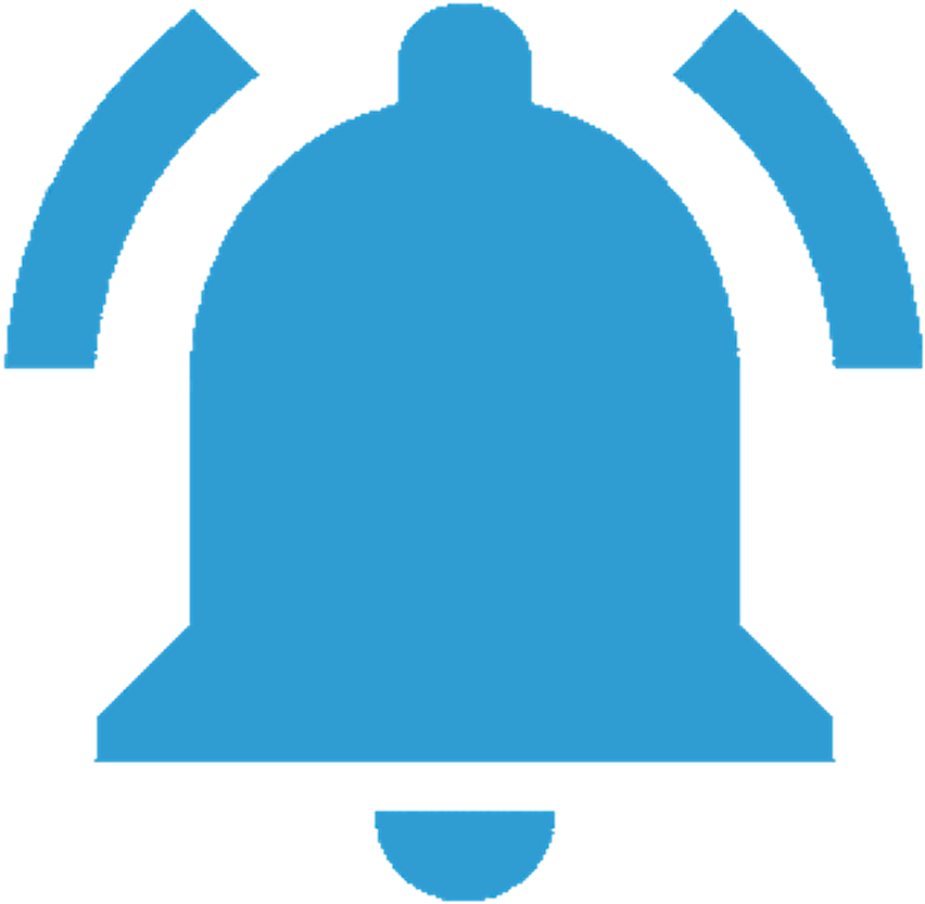 Notification Bell Icon Blue