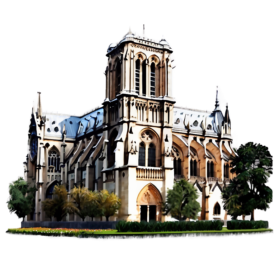 Notre Dame Historic Edifice Png 17