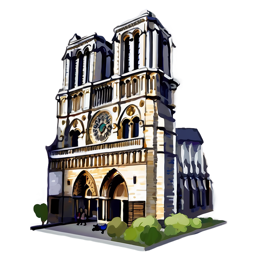 Notre Dame Historic Edifice Png 21