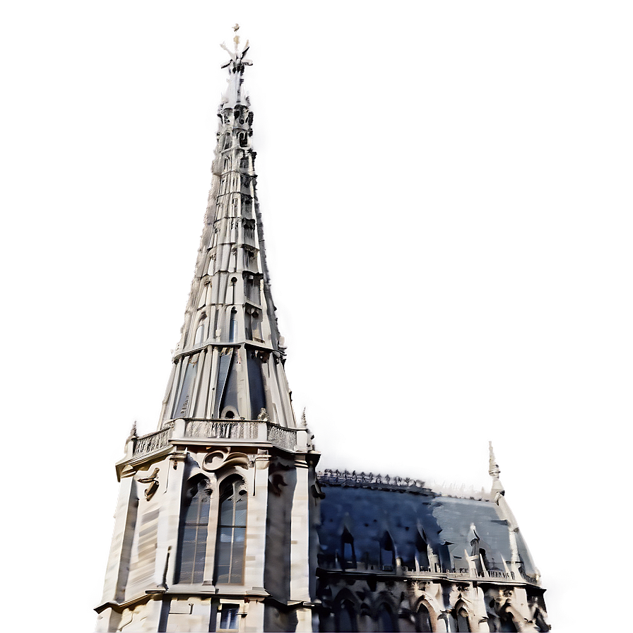 Notre Dame Spire View Png 47