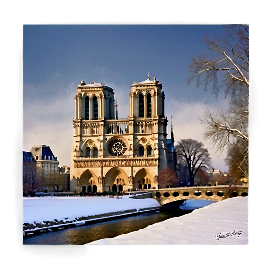 Notre Dame Winter Scene Png 77