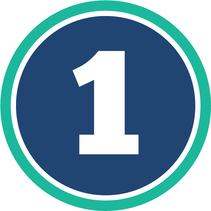 Number One Icon Circle Background