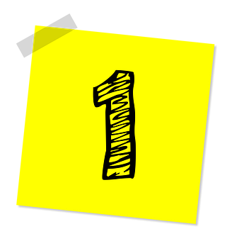 Number One Yellow Background