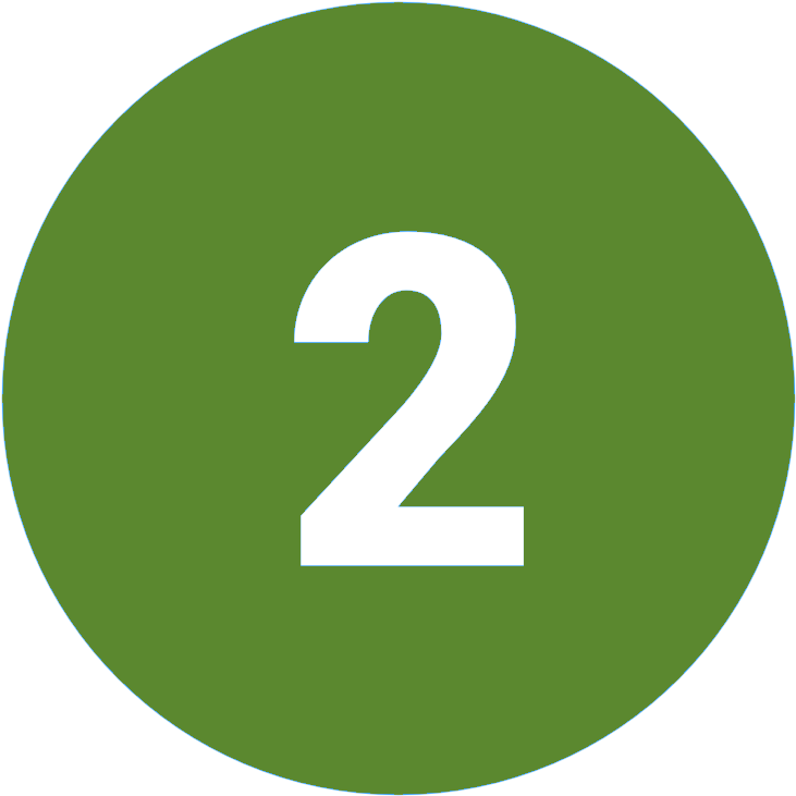 Number2 Green Circle Icon