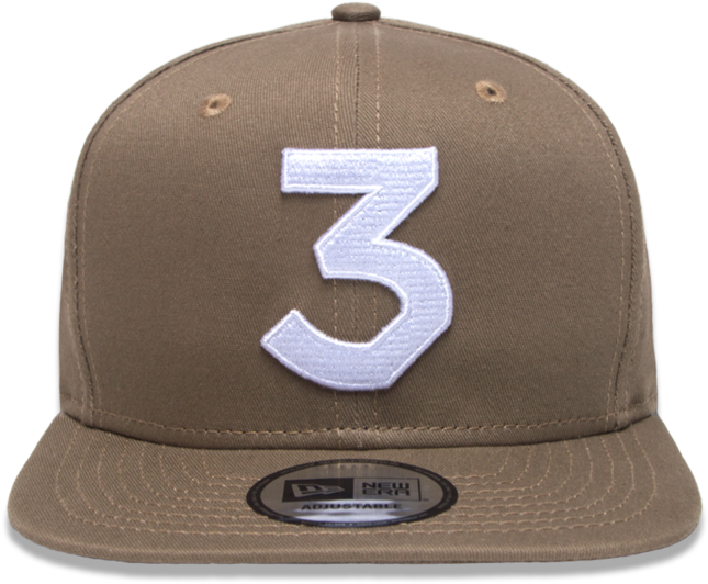 Number3 Cap_ Brown Baseball Hat With White Number