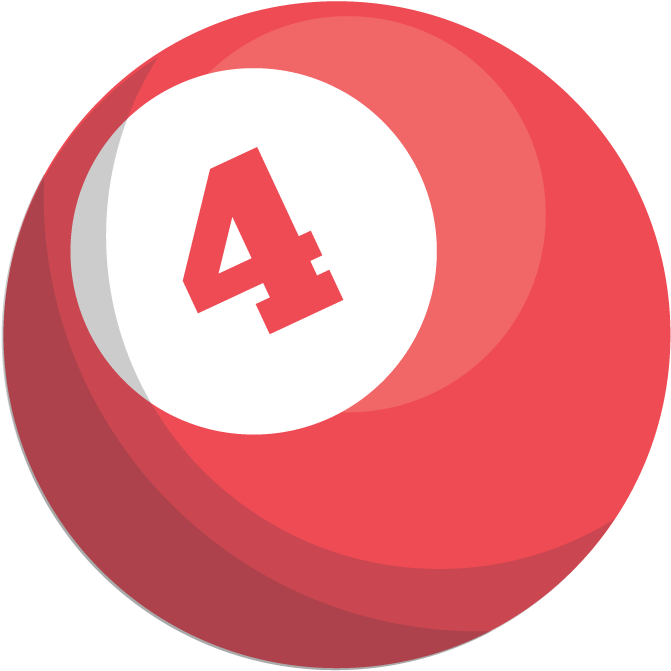 Number4 Red Pool Ball