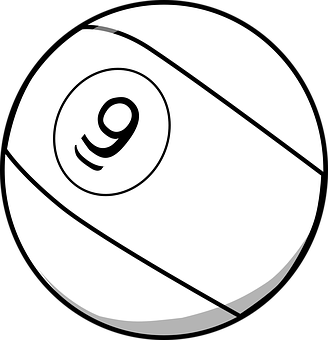 Number9 Billiard Ball Vector