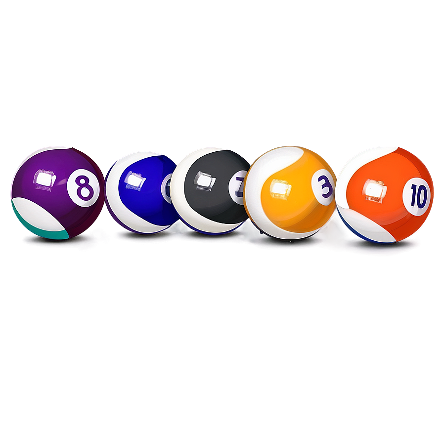 Numbered Pool Ball Collection Png 90