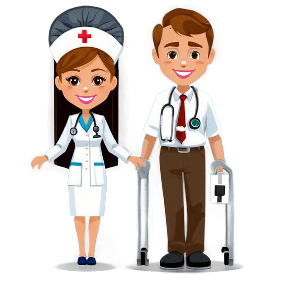 Nurse And Doctor Cartoon Png Lwj