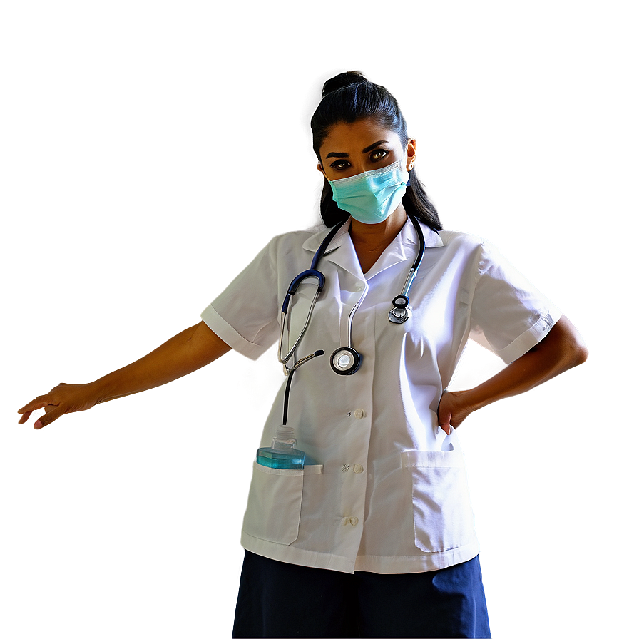 Nurse Wearing Mask Png 05242024