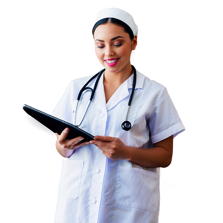 Nurse With Digital Tablet Png 98