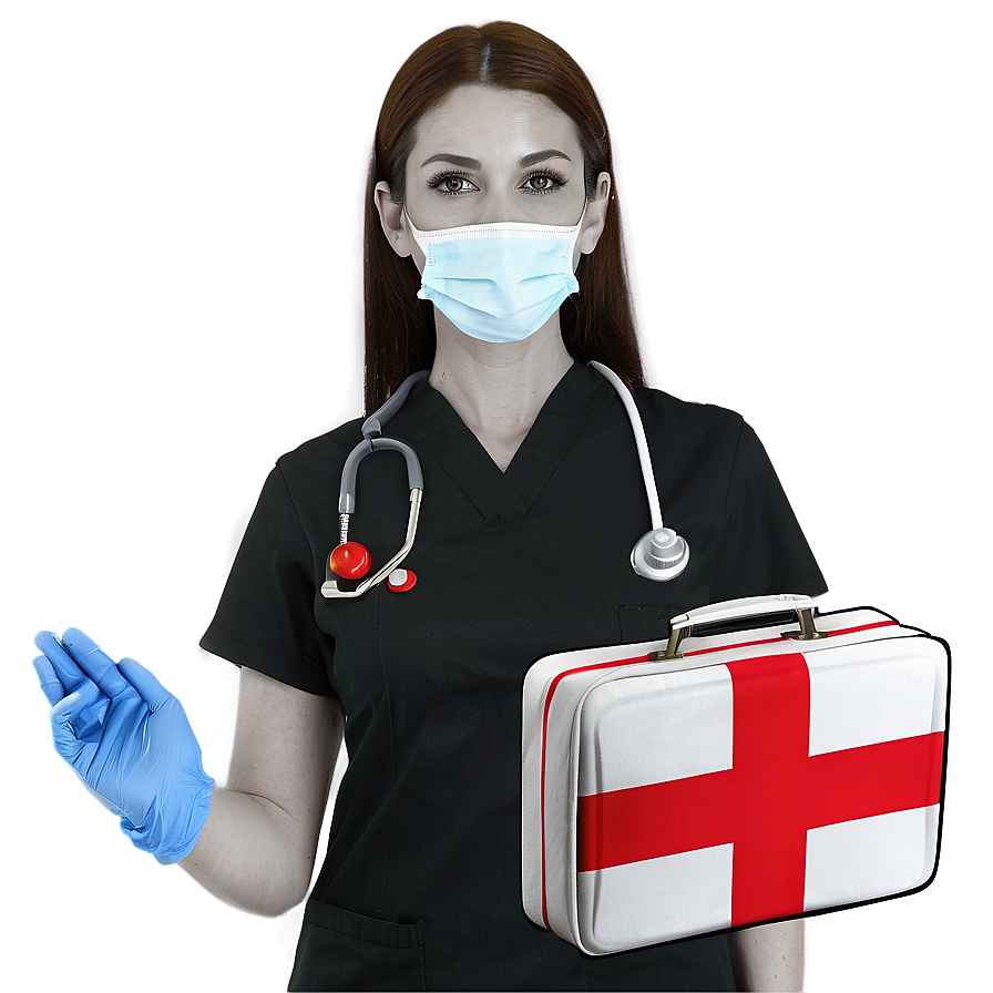 Nurse With First Aid Kit Png Feb