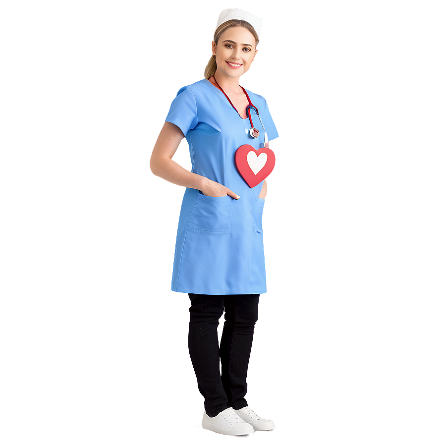 Nurse With Heart Symbol Png Npj76