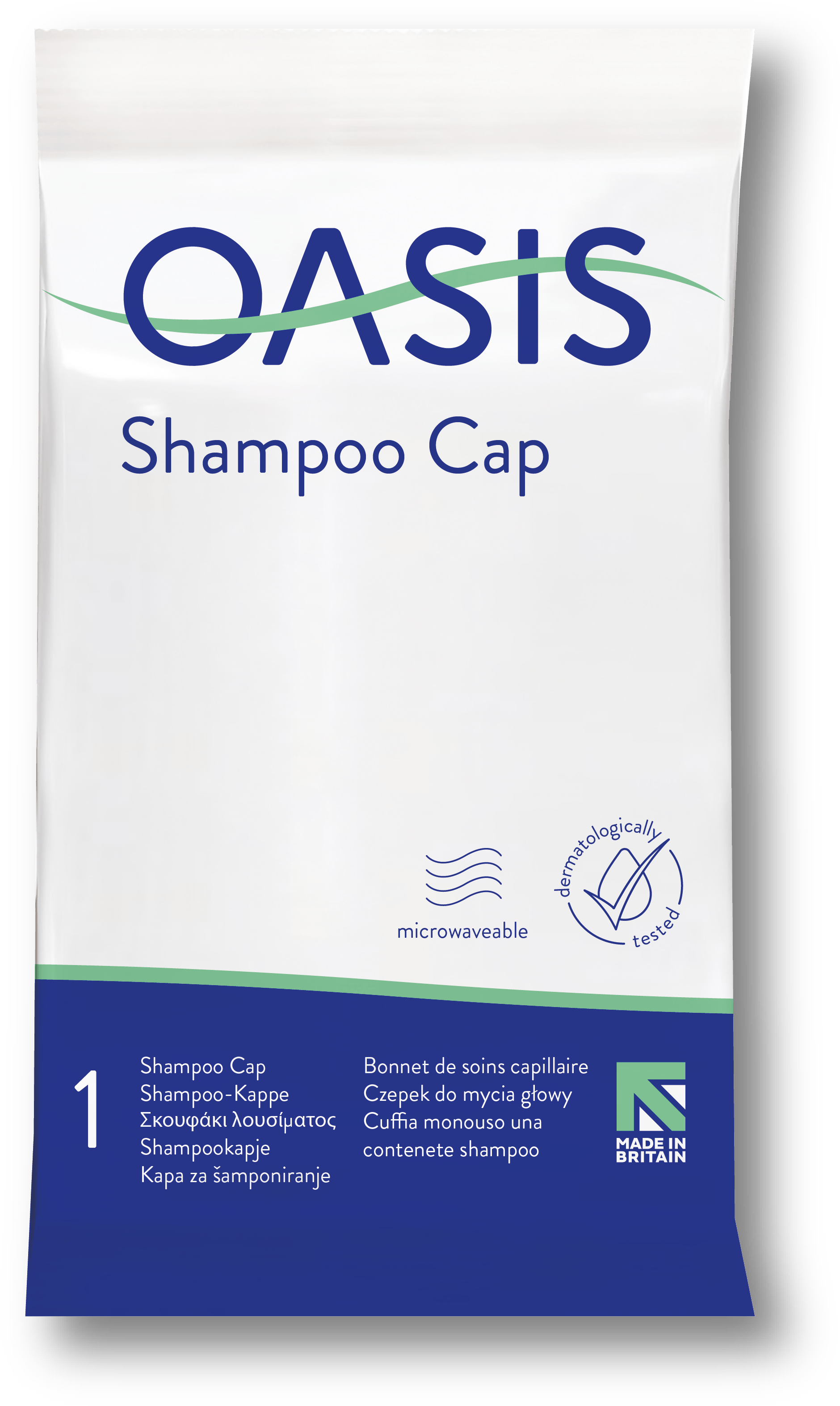 Oasis Shampoo Cap Product Packaging