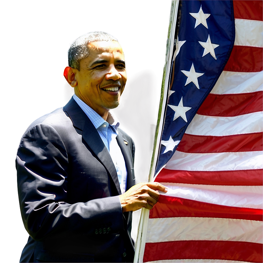 Obama And Flag Png 90