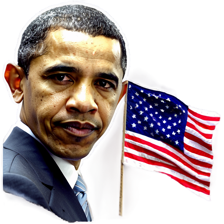 Obama And Flag Png Msy47