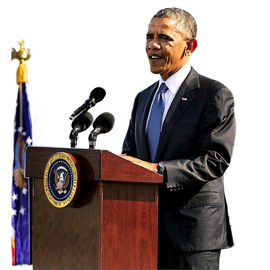 Obama Giving Speech Png Ncl84