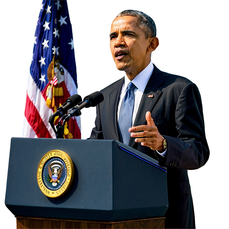 Obama Giving Speech Png Xcq35