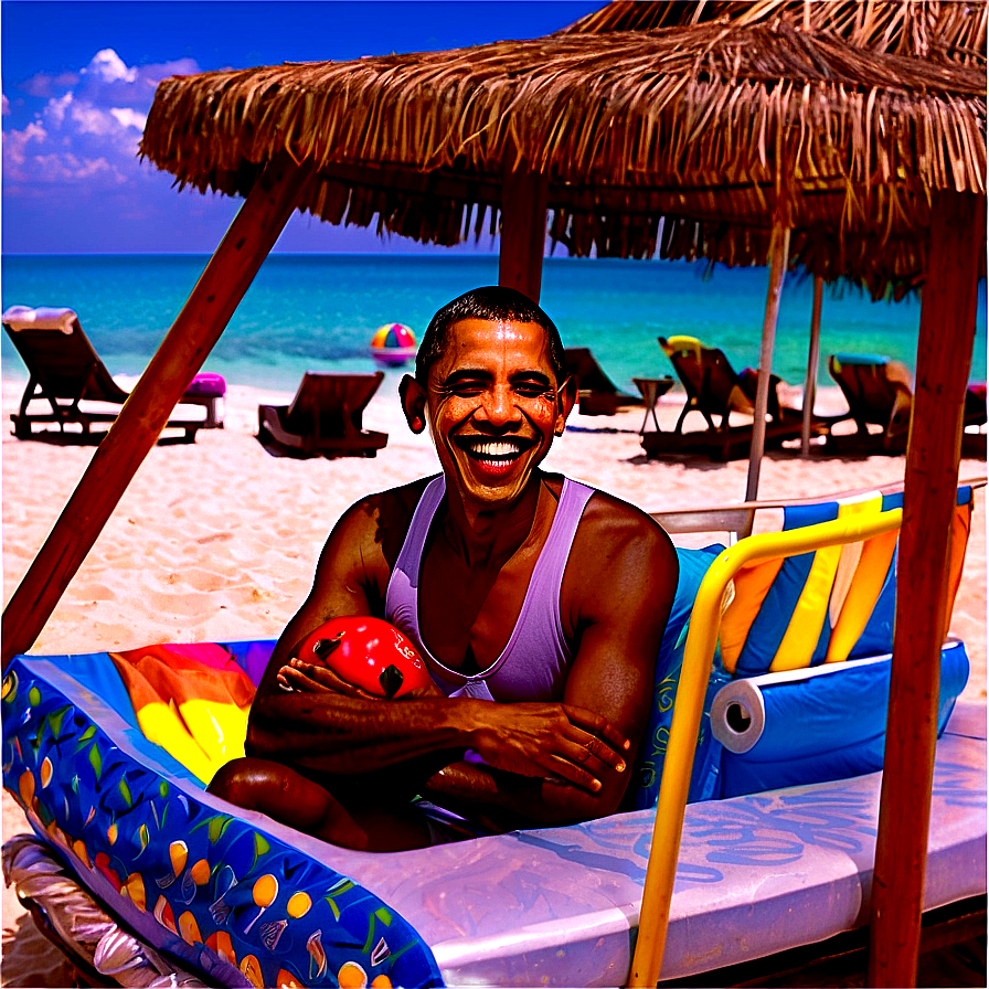 Obama On Vacation Png 05242024