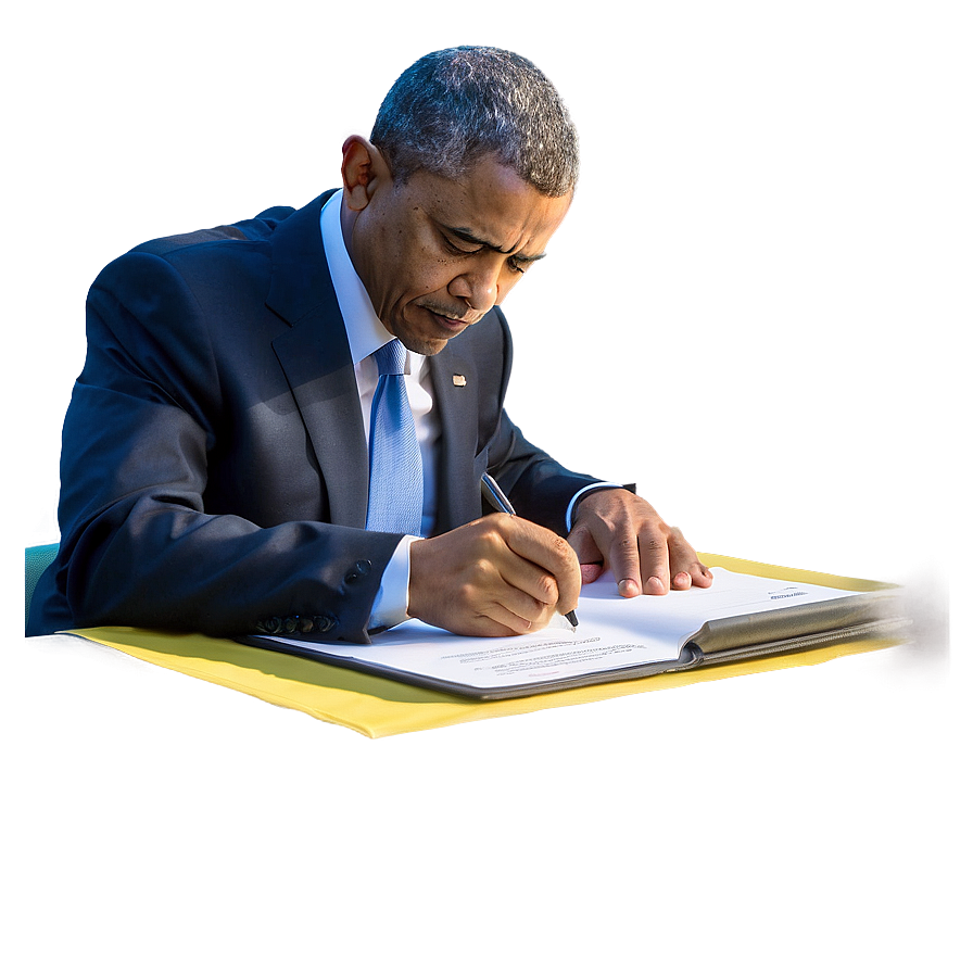 Obama Signing Bill Png Clb
