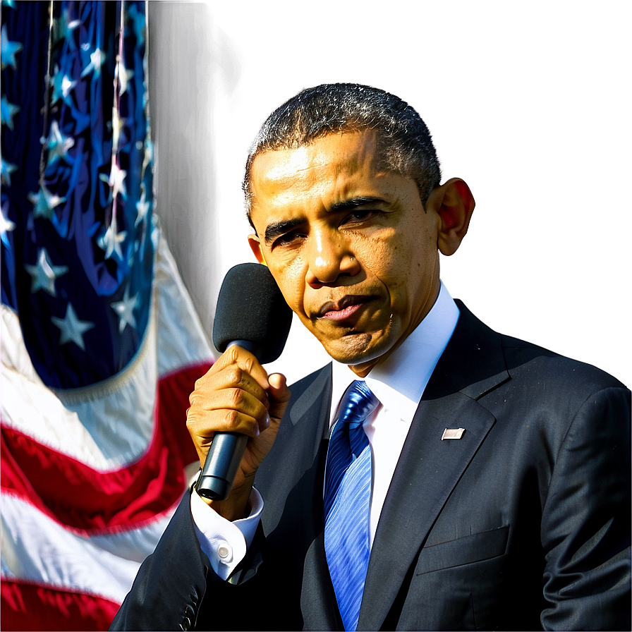 Obama With Microphone Png 81