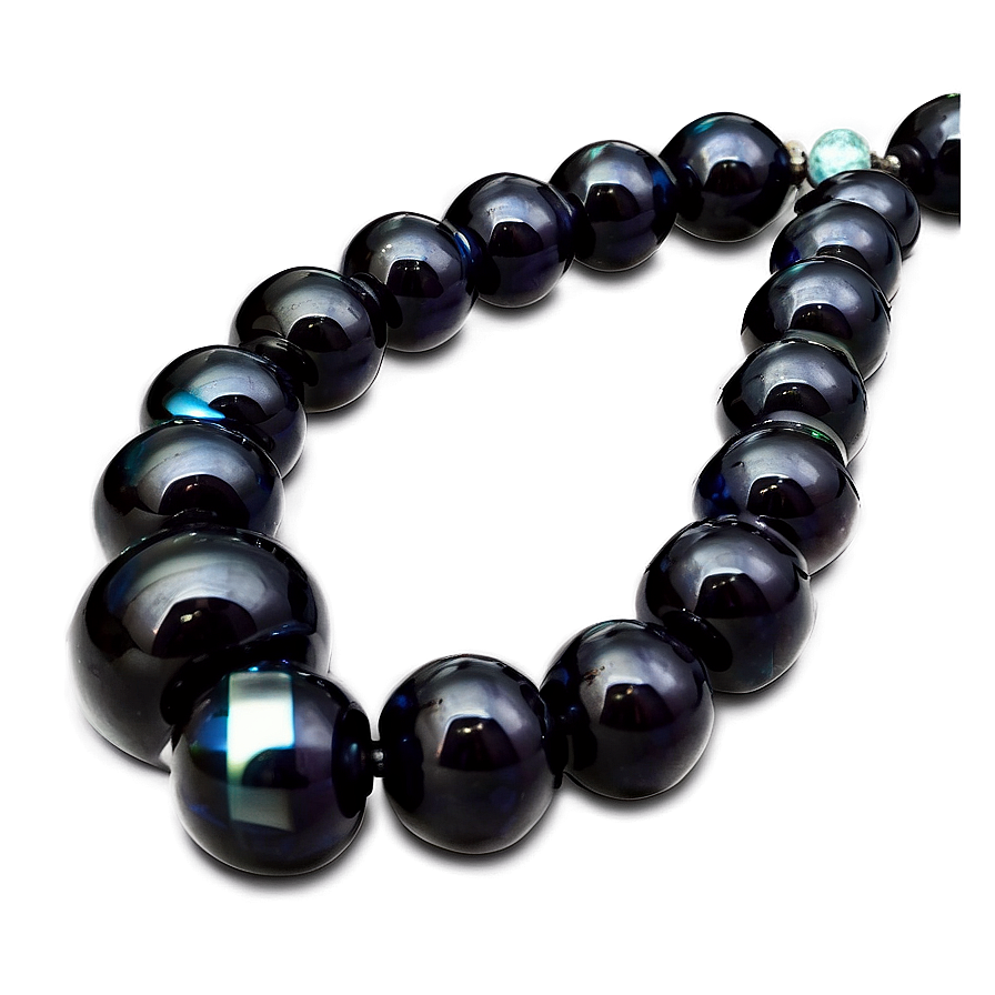 Obsidian Beaded Necklace Png Rer