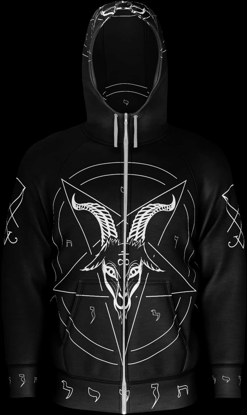 Occult Pentagram Hoodie Design