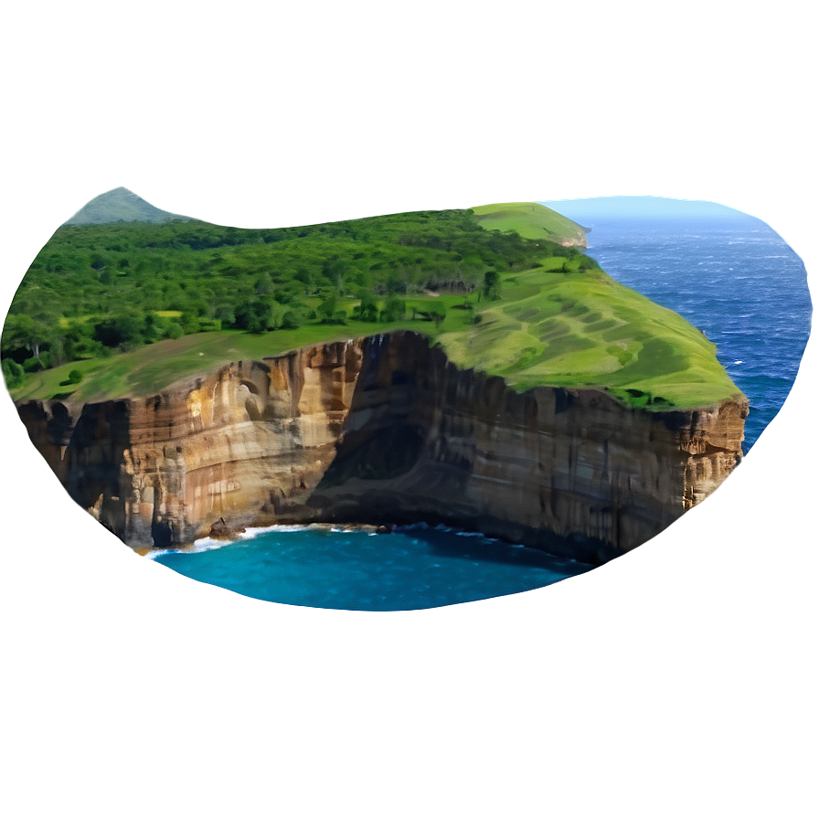 Ocean Cliff View Png 75