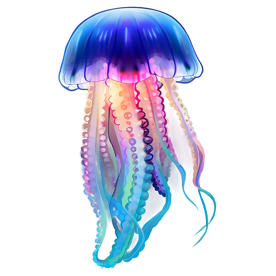 Ocean Jellyfish Glow Png Fsw76