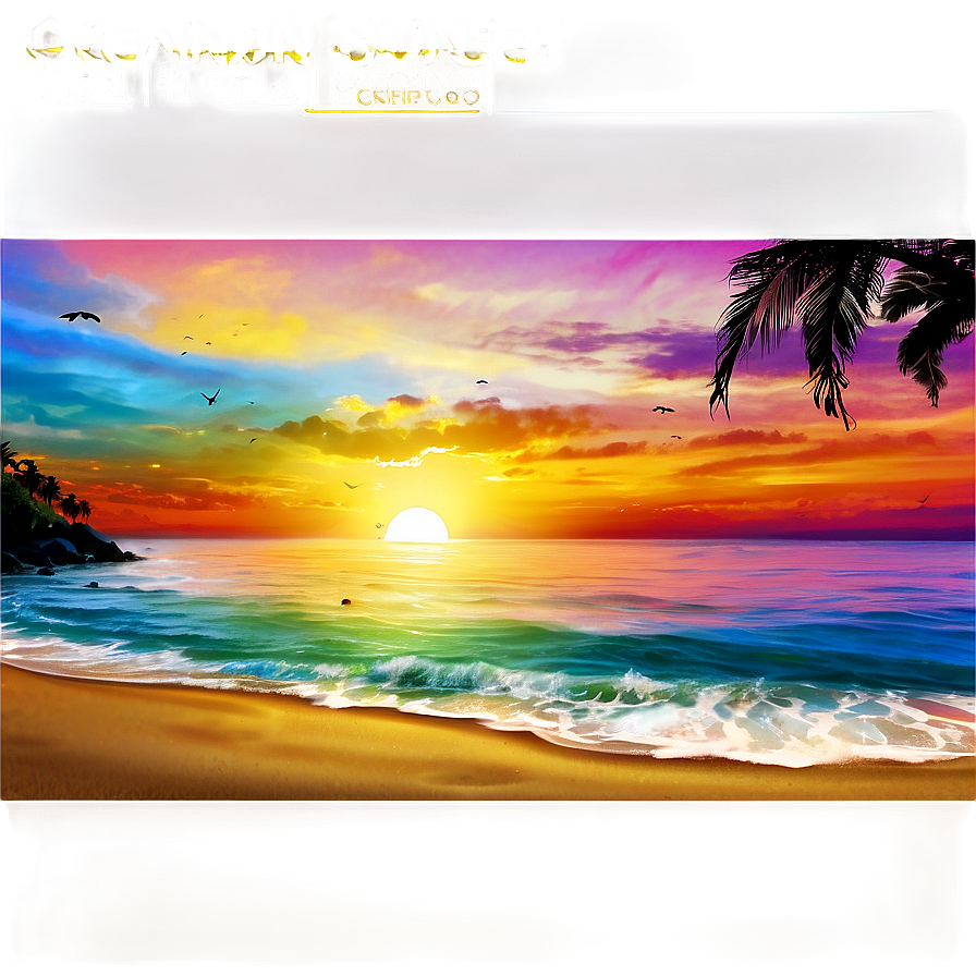 Ocean Sunset View Png 36