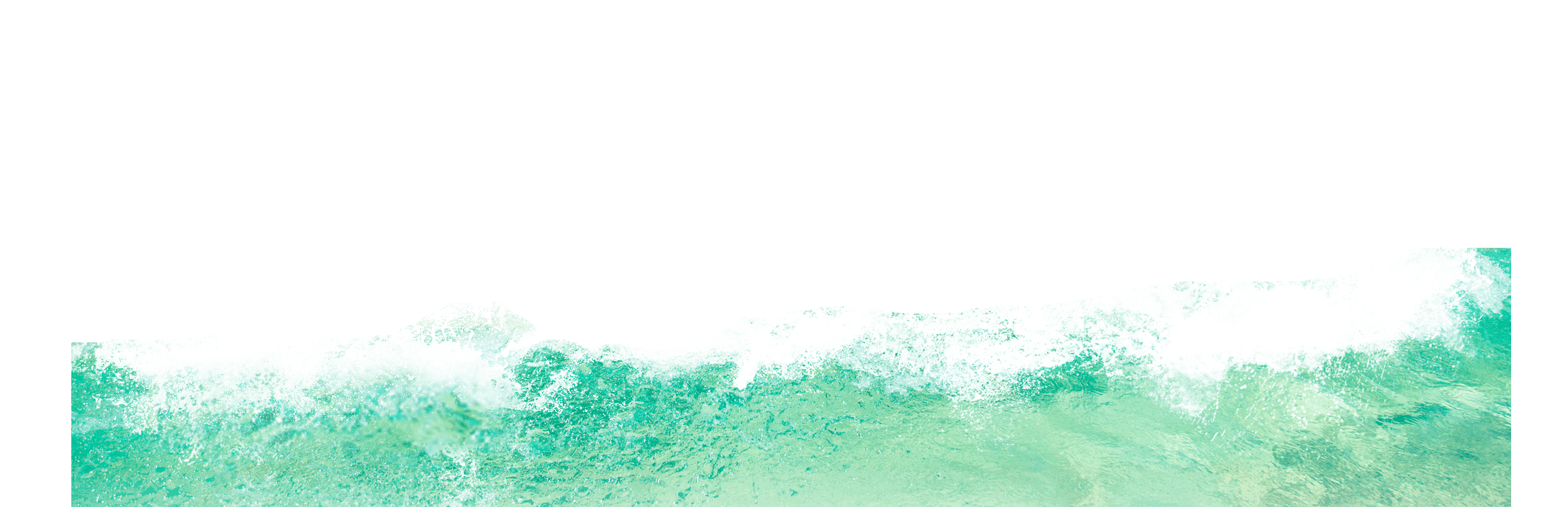 Ocean Wave Cresting Transparent Background