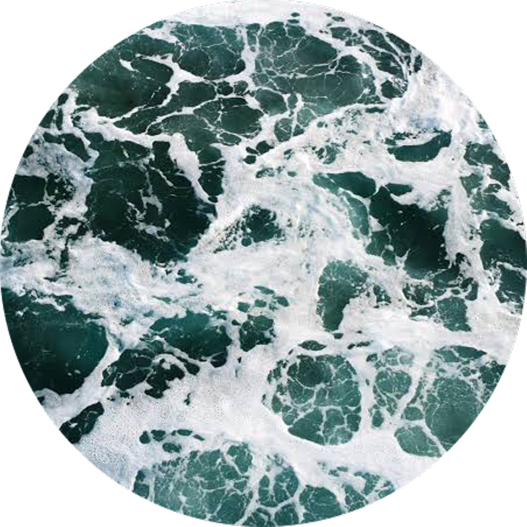 Ocean Waves Circle Background